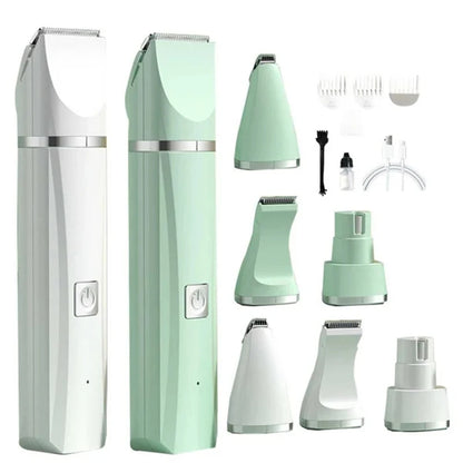 Professional 4 in 1 Pet Grooming Tool Set Dog Hair Clippers Rechargeable Cordless Pet Haircut Trimmer Shaver for Cat Dog Rabbit