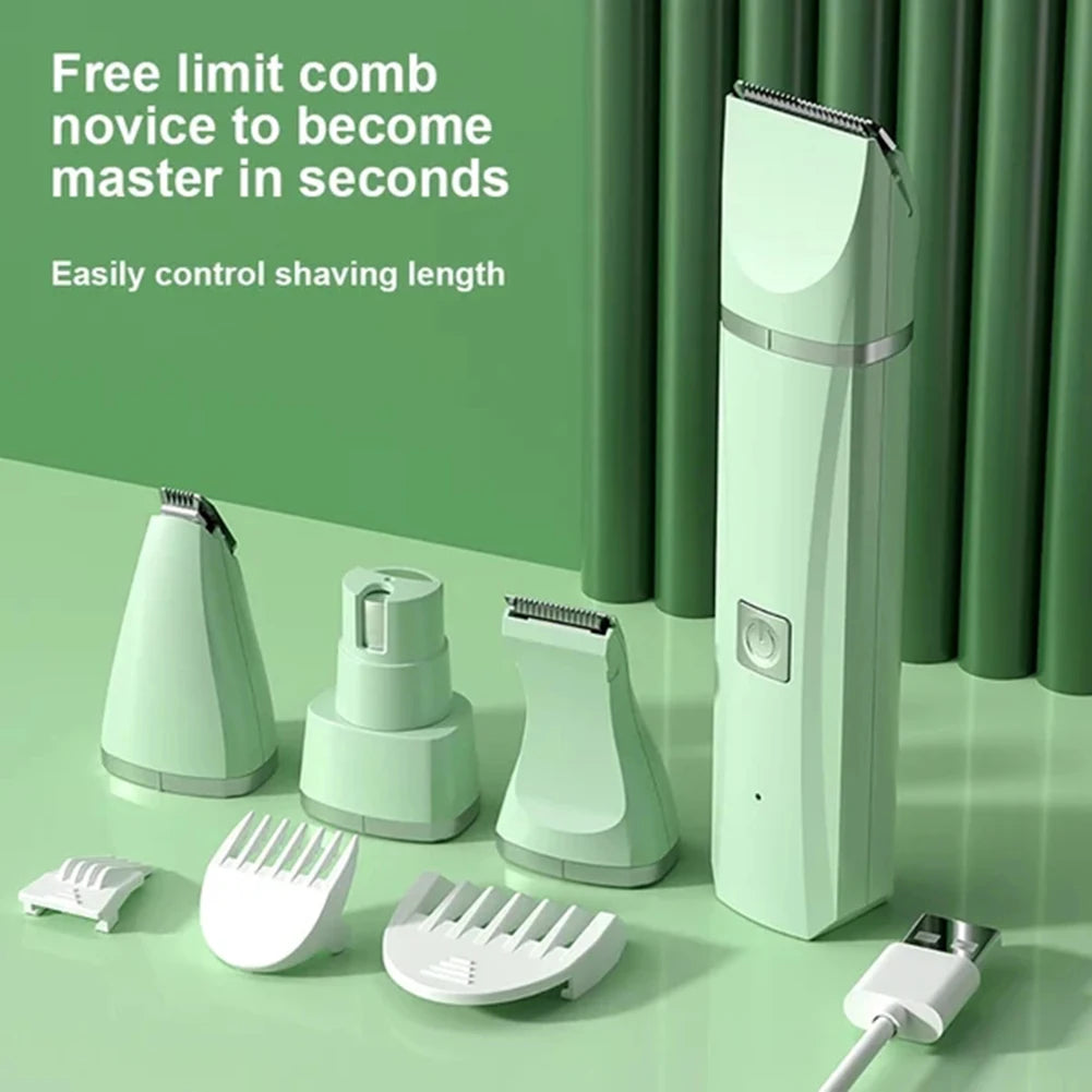 Professional 4 in 1 Pet Grooming Tool Set Dog Hair Clippers Rechargeable Cordless Pet Haircut Trimmer Shaver for Cat Dog Rabbit