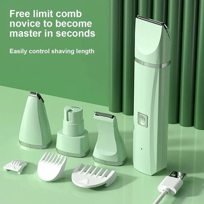 Professional 4 in 1 Pet Grooming Tool Set Dog Hair Clippers Rechargeable Cordless Pet Haircut Trimmer Shaver for Cat Dog Rabbit