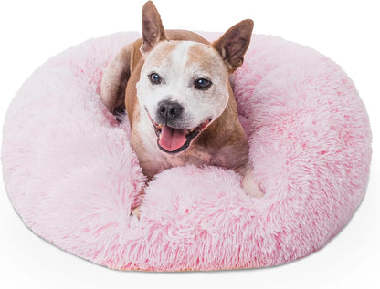 Donut Dog Bed Calming Soft Comfy anti Anxiety Plush Dog Bed