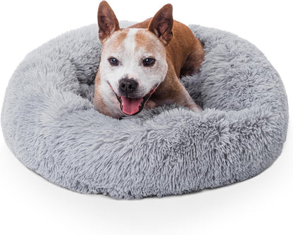 Donut Dog Bed Calming Soft Comfy anti Anxiety Plush Dog Bed