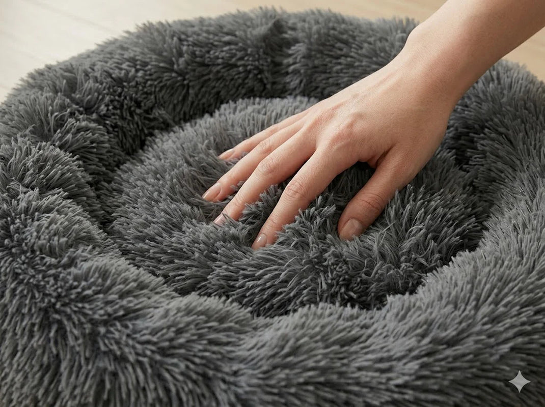 Donut Dog Bed Calming Soft Comfy anti Anxiety Plush Dog Bed