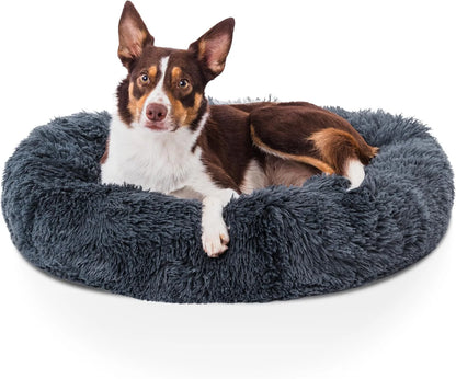 Donut Dog Bed Calming Soft Comfy anti Anxiety Plush Dog Bed