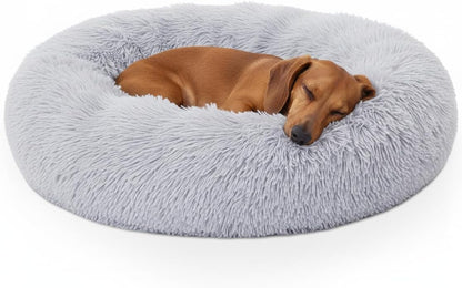 Donut Dog Bed Calming Soft Comfy anti Anxiety Plush Dog Bed