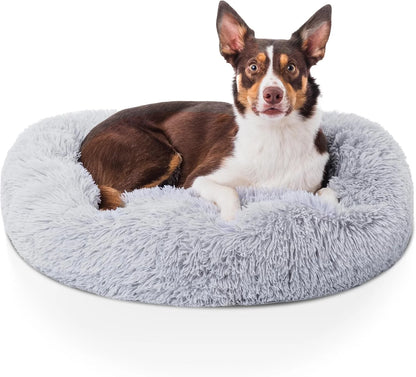 Donut Dog Bed Calming Soft Comfy anti Anxiety Plush Dog Bed